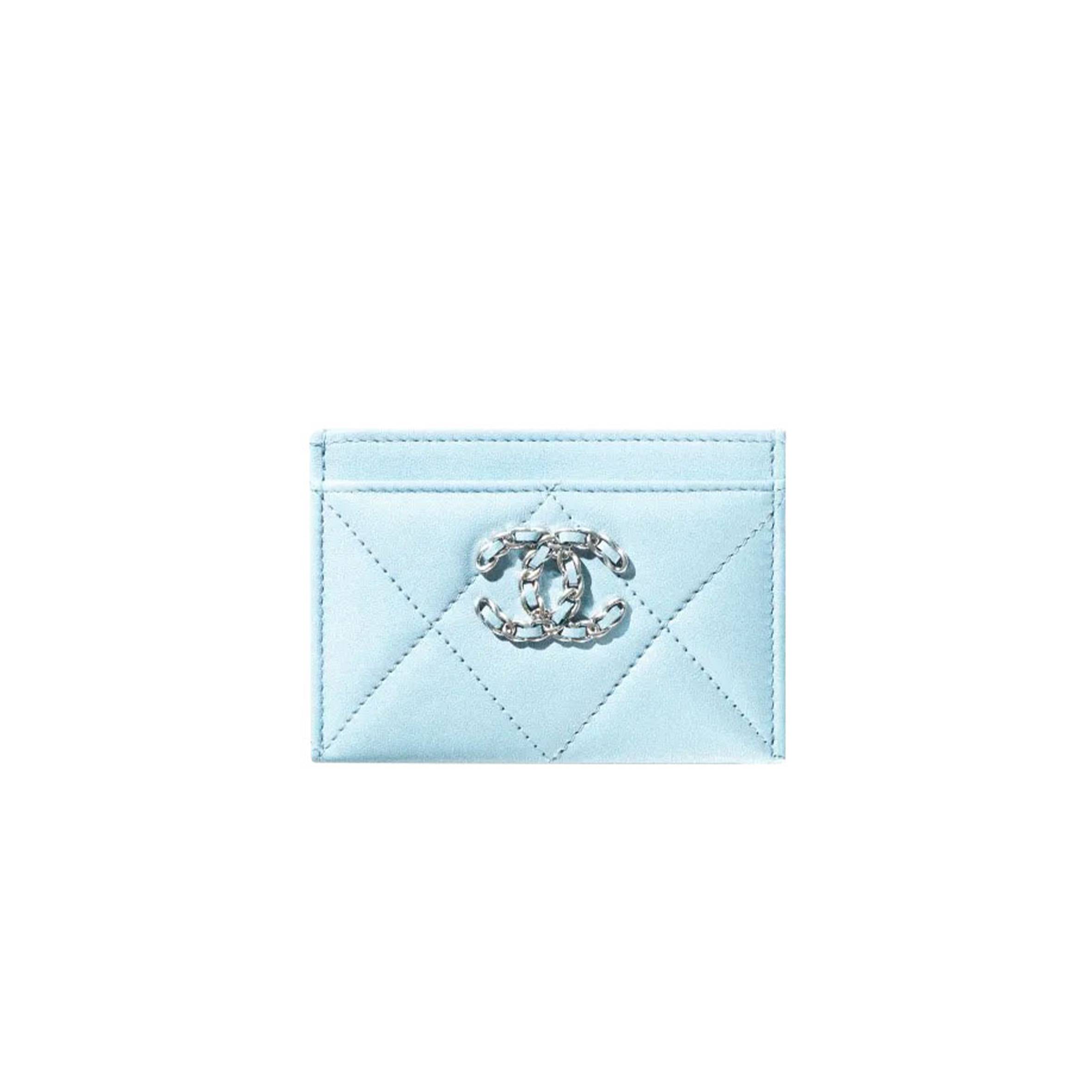 CHANEL CHANEL 19 CARD HOLDER SILVER HARDWARE AP1167 B07327 NH626 (11.2*7.5*0.5cm) CHANEL CHANEL 19 CARD HOLDER SILVER HARDWARE AP1167 B07327 NH626 (11.2*7.5*0.5cm)